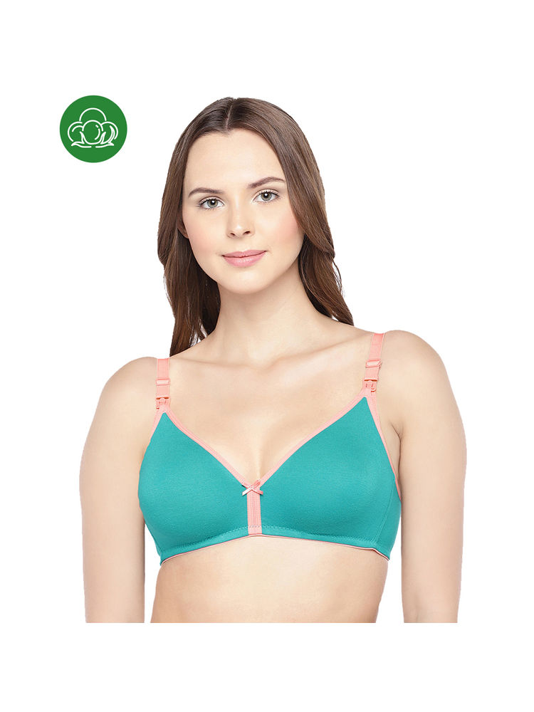 Inner Sense Organic Cotton Antimicrobial Nursing Bra - Blue