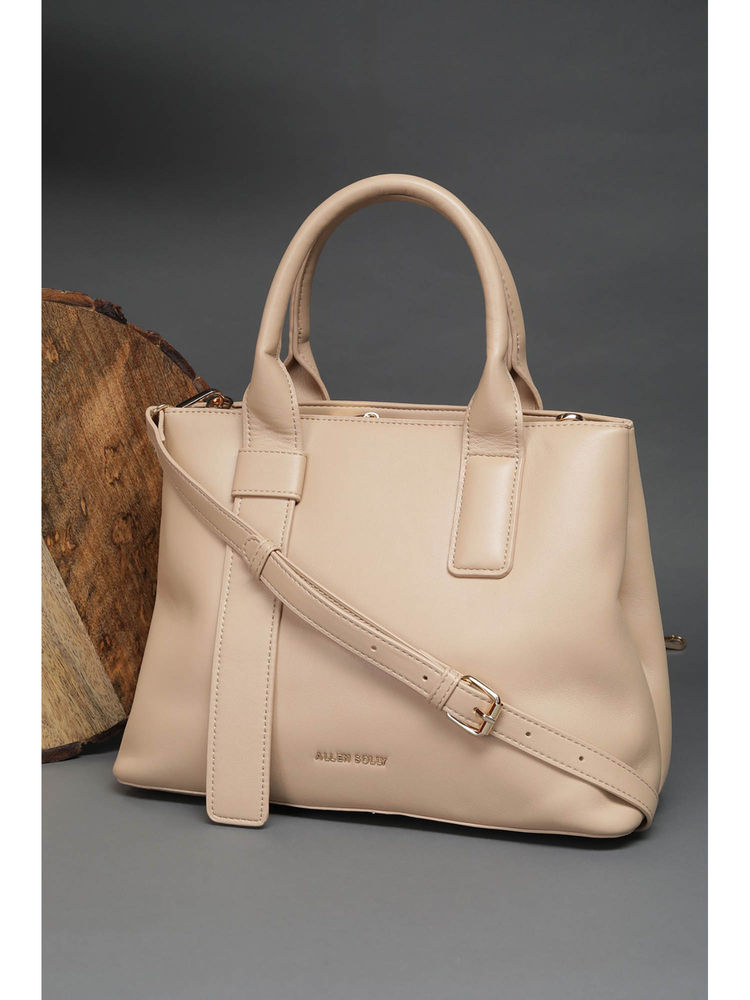 Allen Solly Women Beige Handbag with Detachable Strap-picture-12