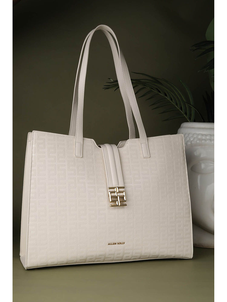 Allen Solly Women Off White Textured Handbag-picture-40