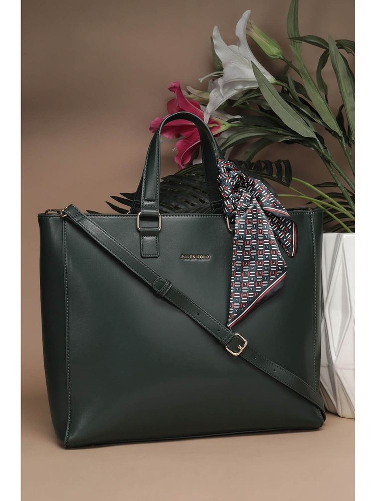 Allen Solly Women Green Formal Handbag with Detachable Strap-picture-46