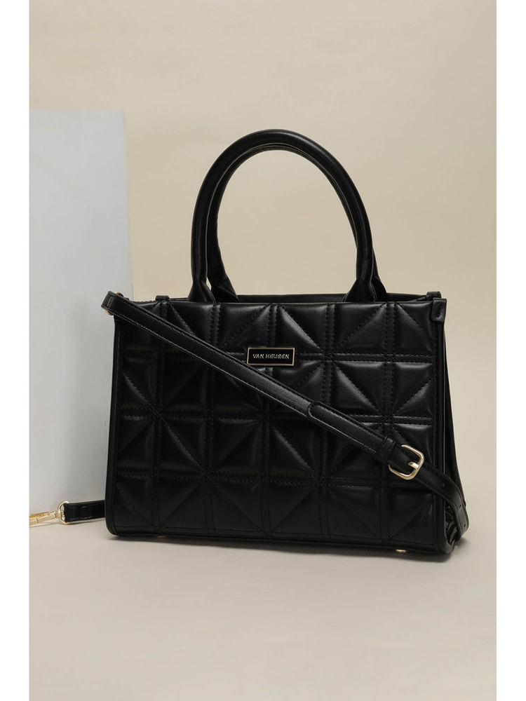Van Heusen Women Black Handbag with Detachable Strap-picture-53