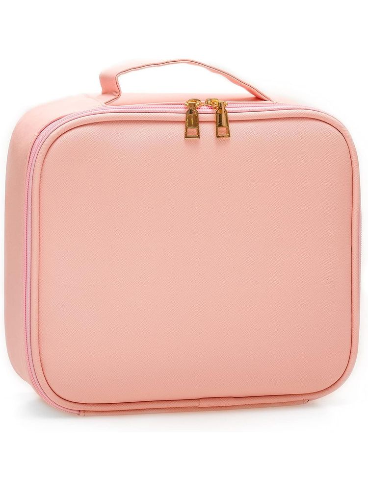 Rhe Cosmetics Professional Makeup Cosmetics Storage Bag/Pouch with Adjustable compartment - Rosegold