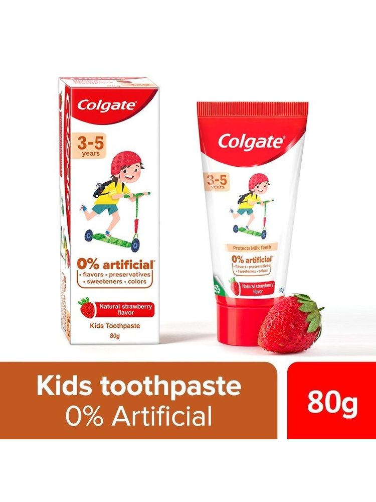 Colgate Toothpaste for Kids (3-5 years), Natural Strawberry Mint