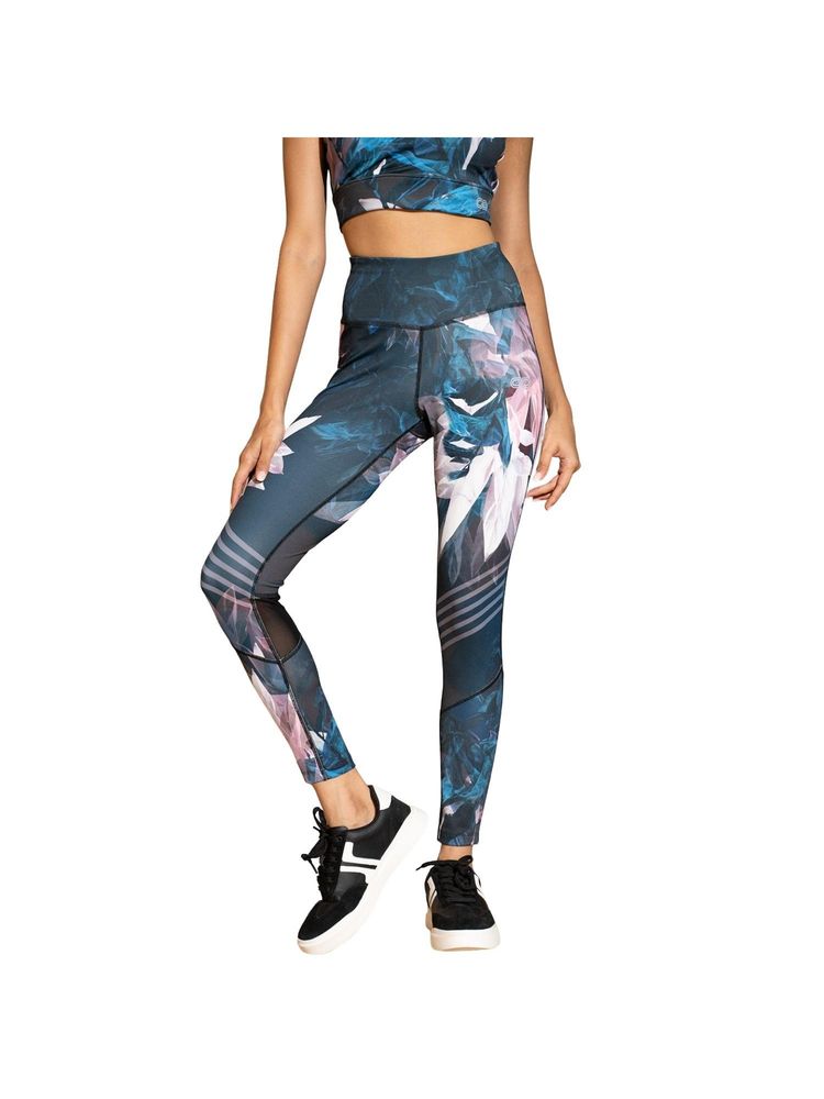 Silvertraq Womens Ath Perform Printed 7/8 High Waist Leggings Zen Flora-picture-25