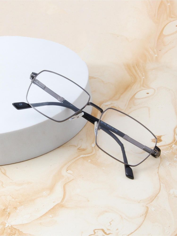 TED SMITH Unisex Full Rim Rectangle Grey Eyeglass Frame-image-20