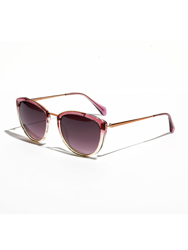Vintage Women UV Protection Purple Lens Oval Sunglasses-picture-24