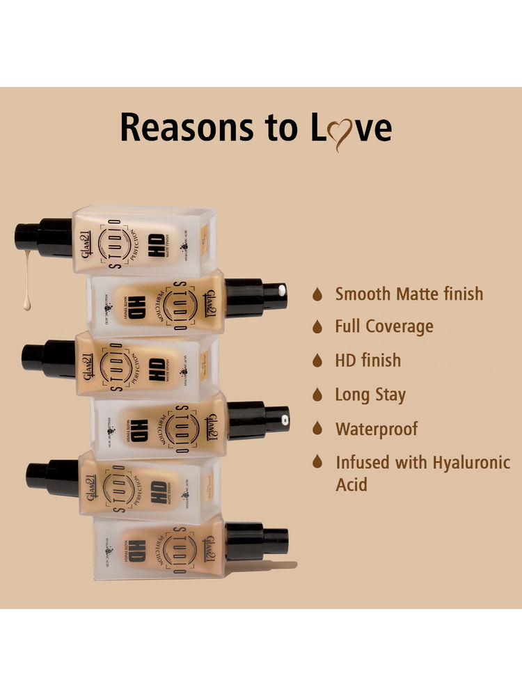 GLAM21 Studio Perfection HD Matte Long Stay Water Proof Foundation-image-5