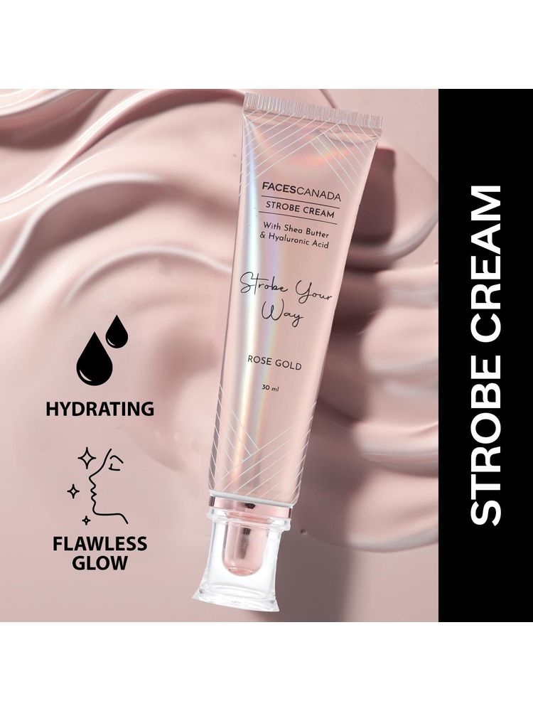 Faces Canada Strobe Cream Primer + Highlighter + Moisturizer With Hyaluronic Acid