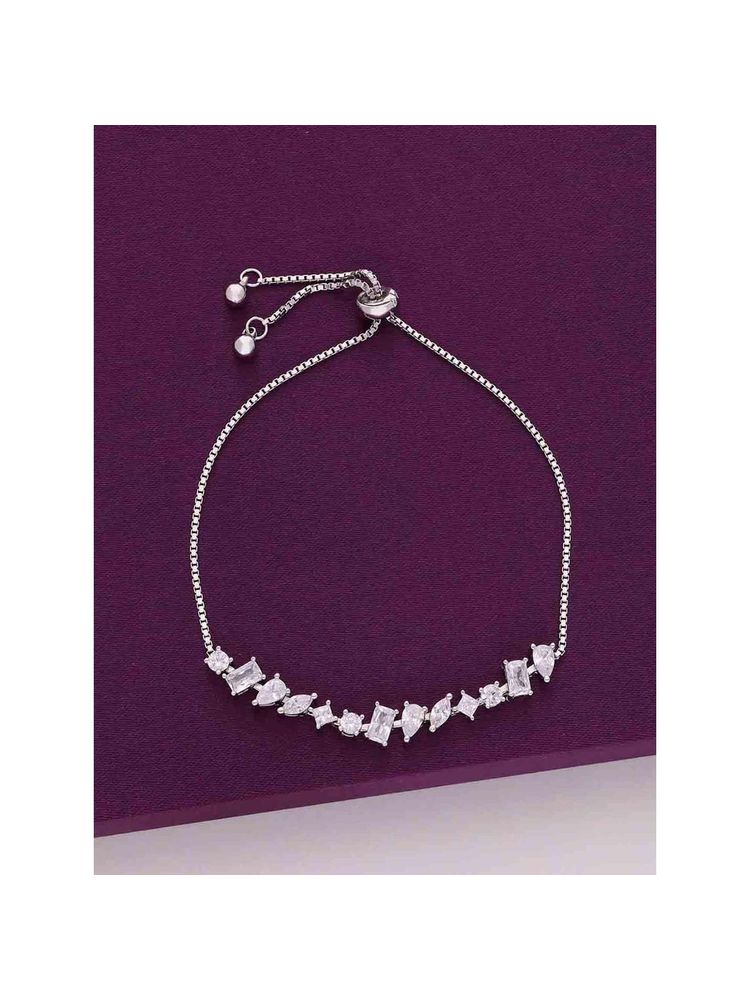 Kai Jewel Sterling Silver Classic Solitaire Adjustable Bracelet-image-47