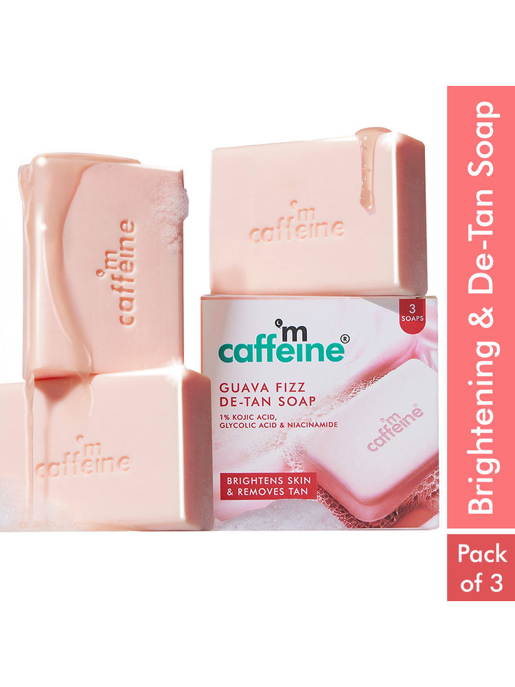 MCaffeine Brightening Tangy Guava Syndet Perfume Bar Tan Removal Soap