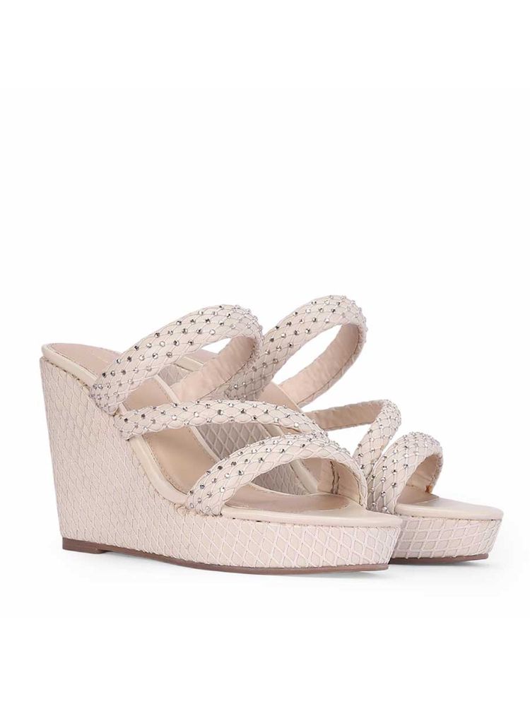 Saint G Women Strass Cord Off White Wedges-picture-28