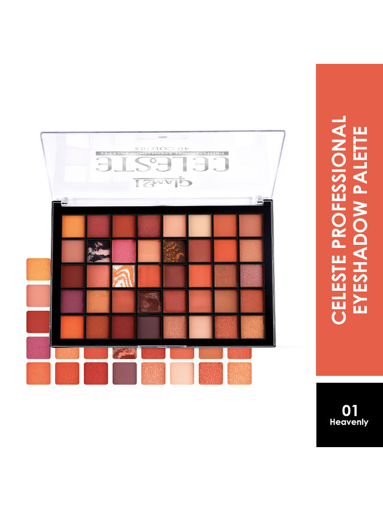 GLAM21 Celeste Professional 40 Colors Eyeshadow Palette-image-0