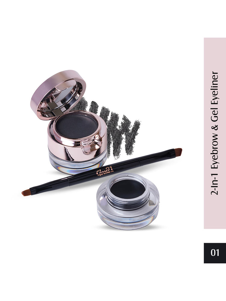 GLAM21 2-In-1 Eyebrow & Gel Eyeliner - Black-picture-12