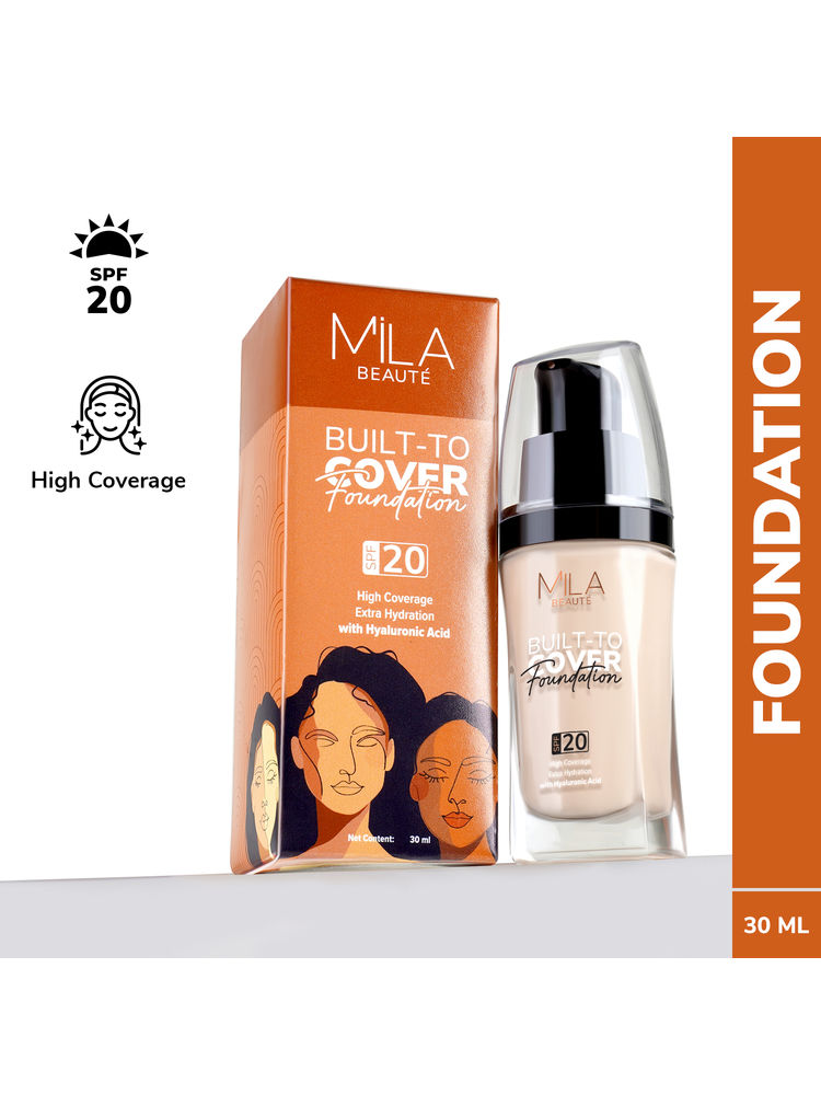 Mila Beauté Built To Cover Liquid Foundation With SPF 20 & Hyaluronic Acid-image-23