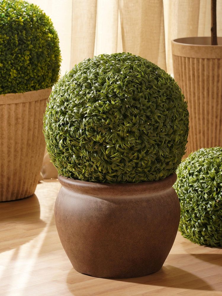 Pure Home + Living Brown Recycled Plastic Pot - (M)-image-3