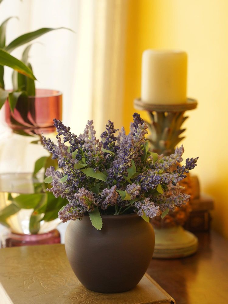 Pure Home + Living Purple Artificial Lavender In Ceramic Pot-image-42