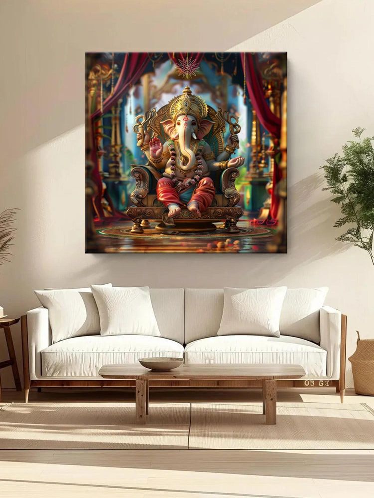 999Store In The Heart Of The Universe: Lord Ganesha's Canvas Painting-picture-14