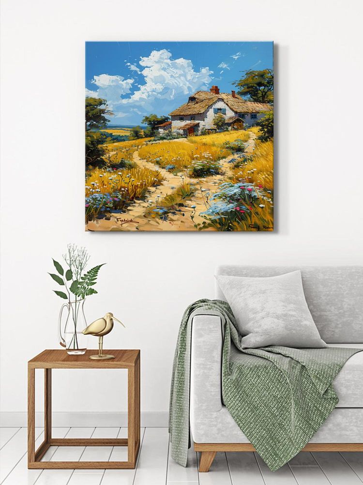 999Store Countryside Cottage Canvas-Wrapped Painting-image-10