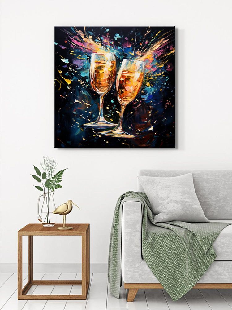 999Store Canvas-Wrapped Celebration Toast Painting-image-6