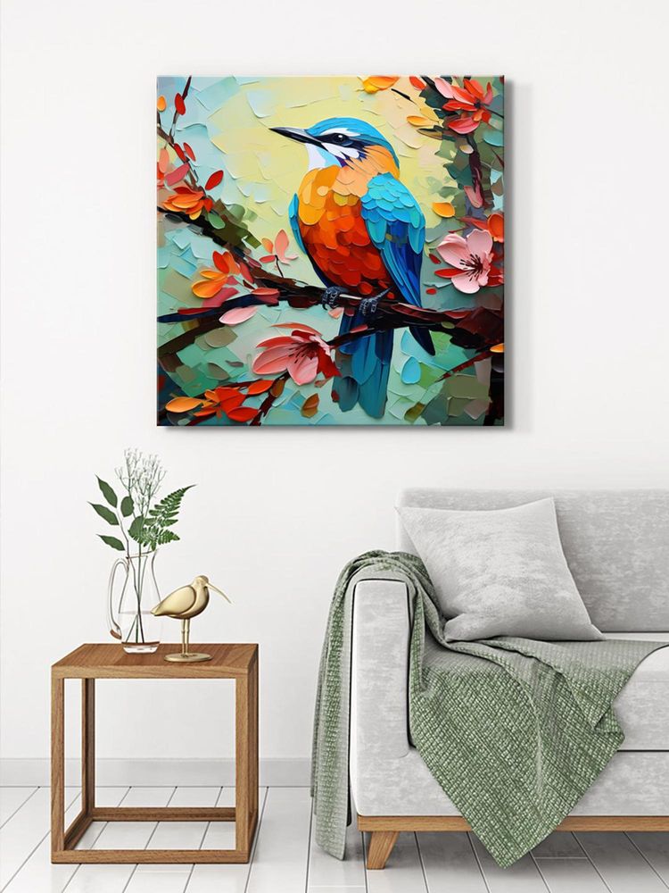999Store Colourful Bird On Branch Canvas-Wrapped Painting-image-40
