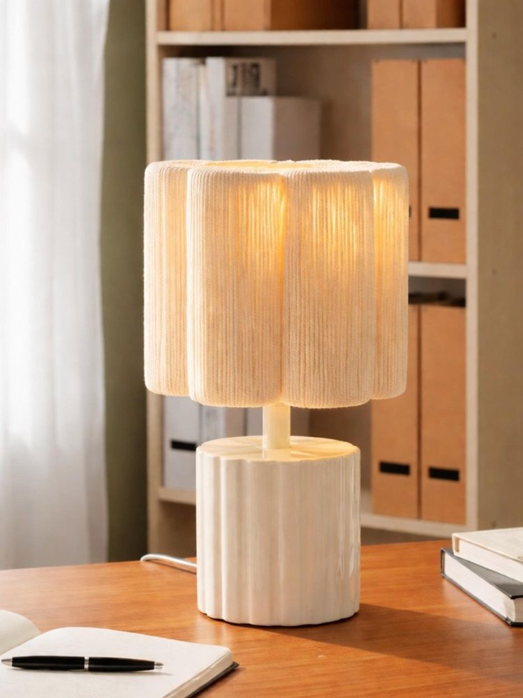 The Decor Mart Modern Metal Table Lamp With Thread Shade-image-46