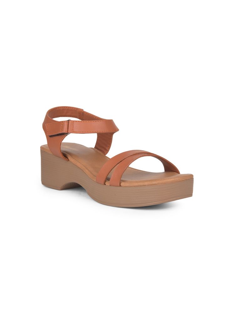 Bata Women Brown Block Sandal Heels-picture-37