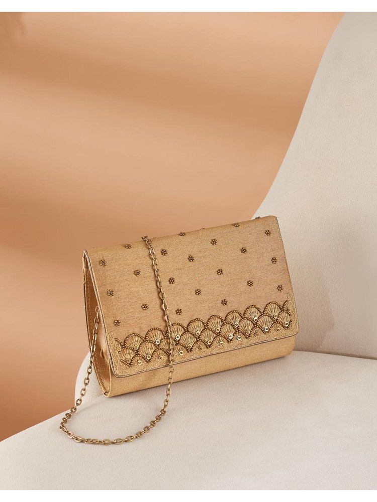 Fabindia Beige Hand Embroidered Sling Bag (M)-image-49