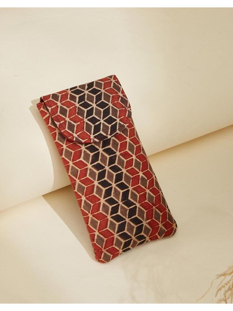 fabindia fashion Fabindia Red Spec Case Mobile Bag (S)-picture-21