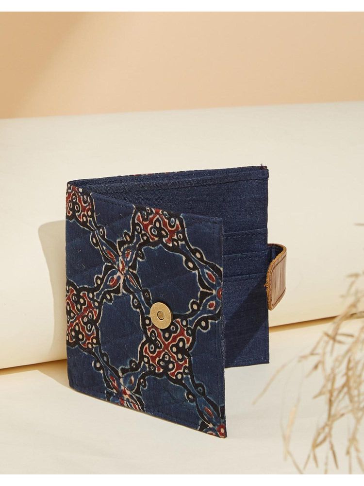 fabindia fashion Fabindia Blue Printed Wallet (S)-picture-20