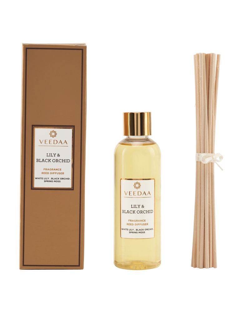 Veedaa Candles Lily & Black Orchid Diffuser Oil Refill & Reeds Set-picture-11