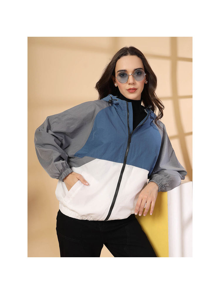 CHKOKKO Women Standard Length Polyester Winter Sports Zipper Stylish Jacket-picture-11