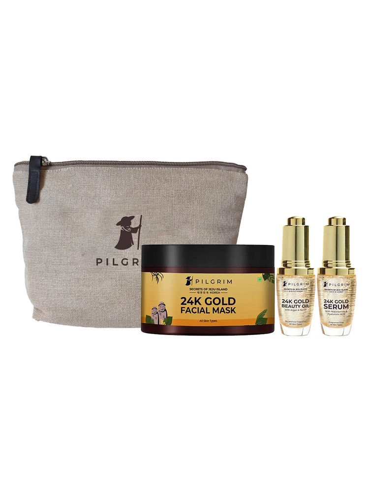 Pilgrim Gold Combo With 24k Gold Serum & Oil And Mask Combo-image-13