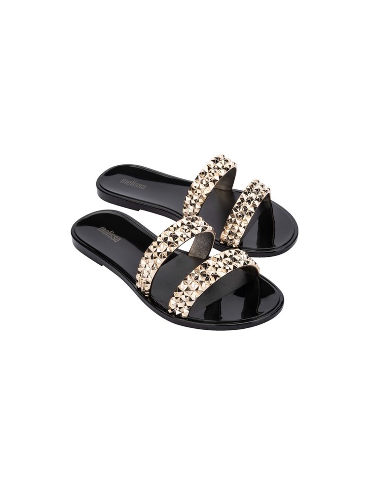 Melissa Bling Ad Black Caramel Solid Flats-image-4