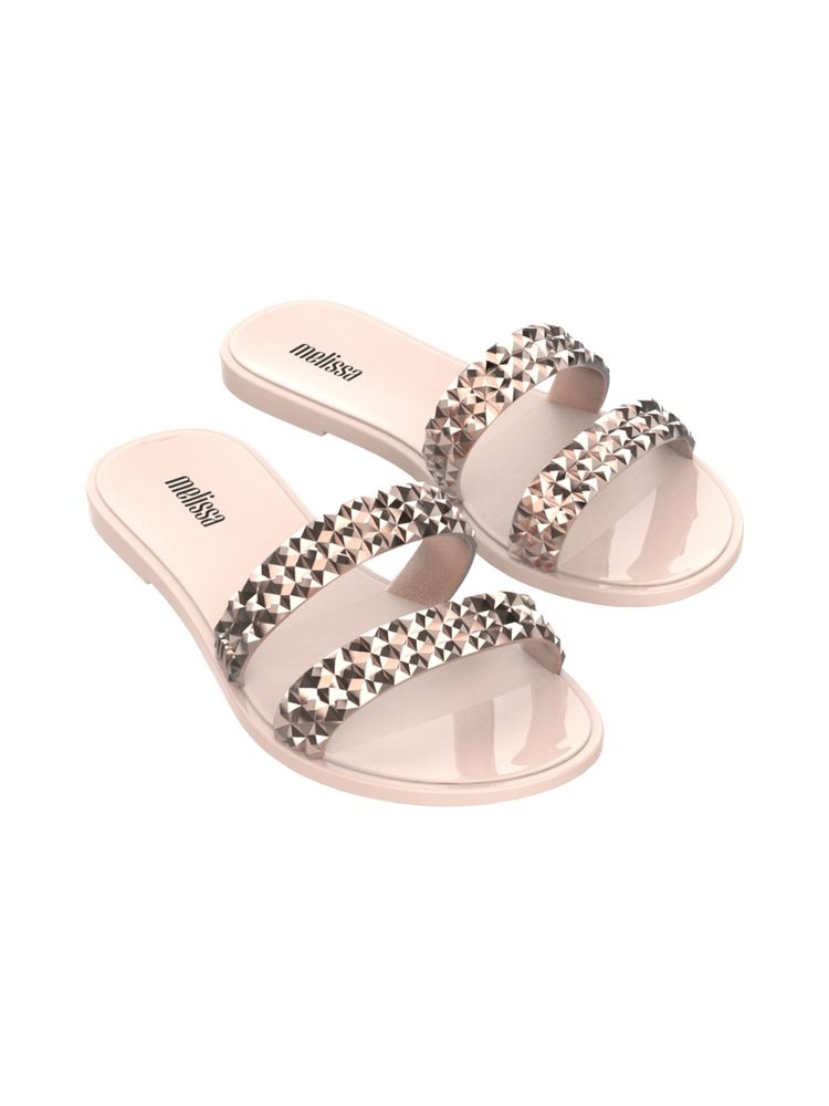 Melissa Bling Ad Pink Rose Solid Flats