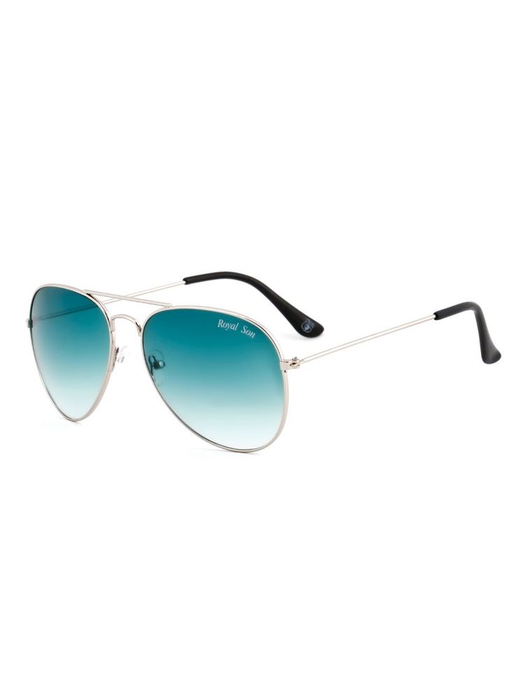 Royal Son Unisex Aviator Sunglasses Green Gradient Lens -rs0014av