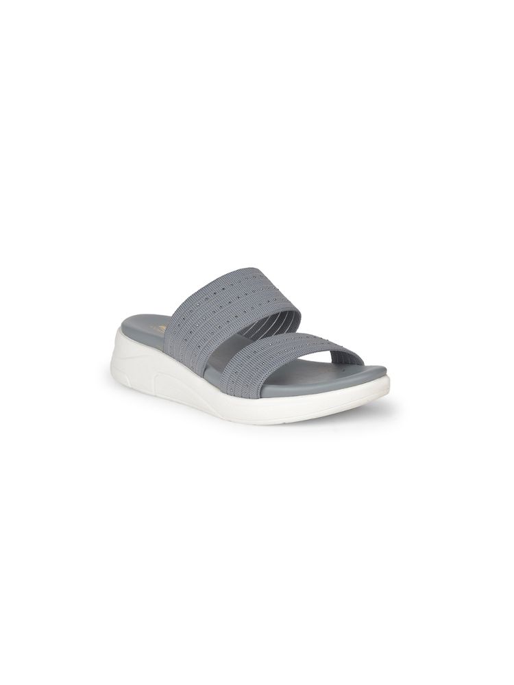 Bata Comfit Women Grey Wedges Sandals-picture-21