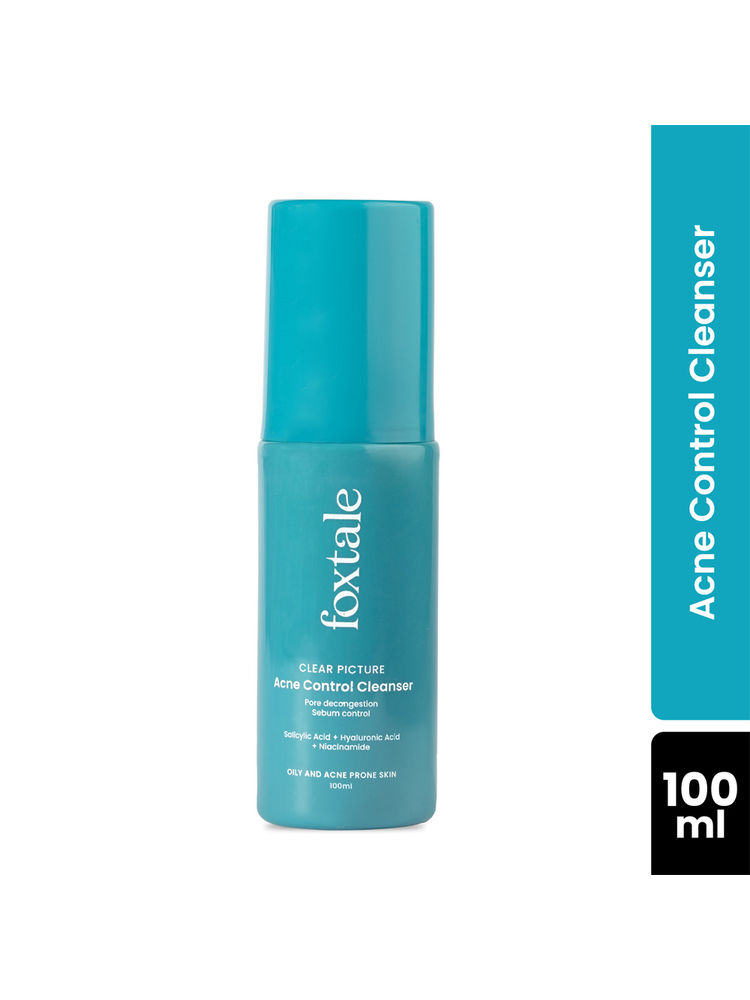 Foxtale Acne Control Cleanser with Salicylic Acid & Niacinamide, Controls Oil & Fights Acne-image-1