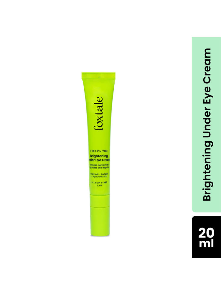 Foxtale Brightening Under Eye Cream with Vitamin-C, Caffeine & Hyaluronic Acid