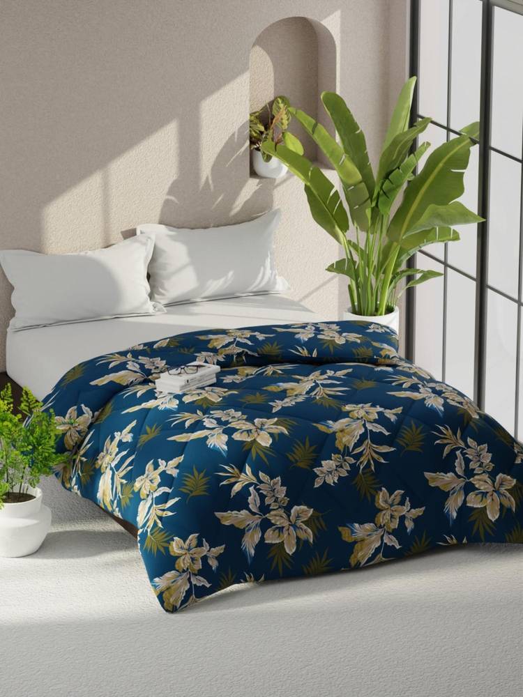 kopa super soft microfiber double comforter for all weather - blue