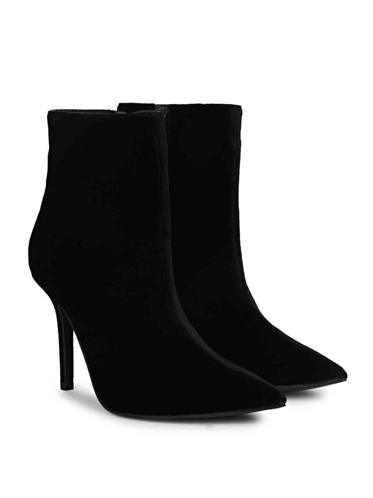 Saint G Vienna Black Stretch Suede Ankle Boots-picture-13