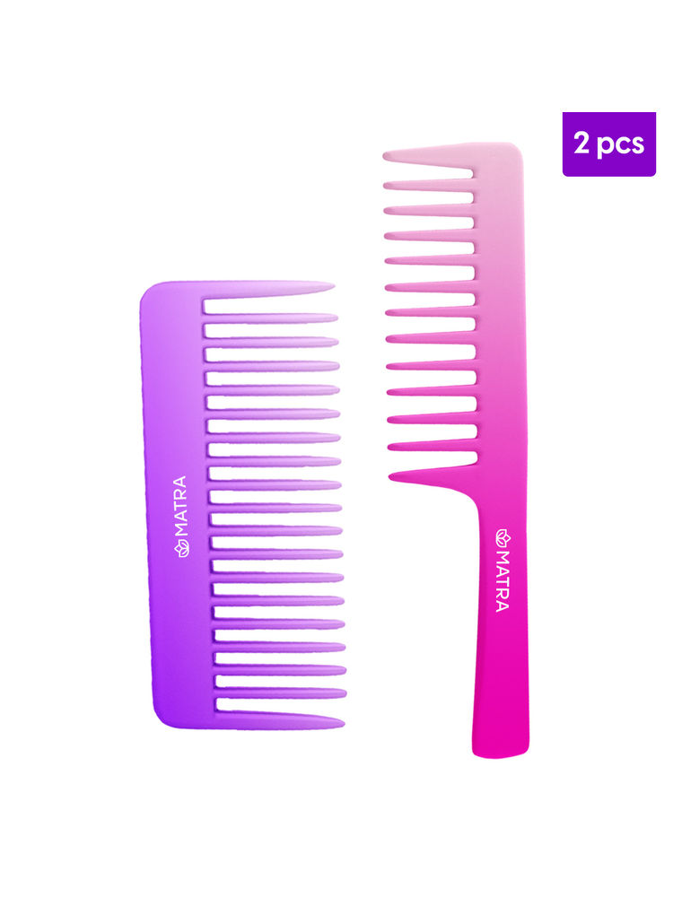 Matra Wide Teeth Shampoo Hair Combs Detangling Broad Tooth With Handle Anti-Breakage Any Color-picture-6