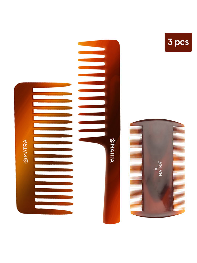 Matra Wide Teeth Shampoo Hair Combs & Lice Comb Set Of 3-picture-7