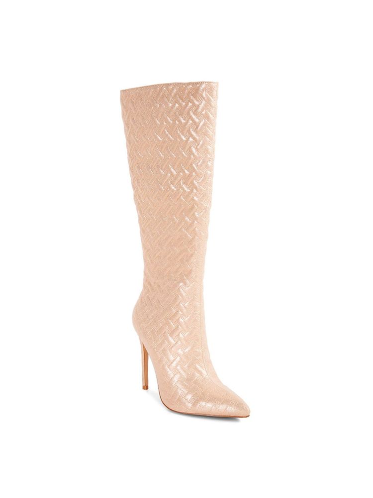 London Rag Quilted Beige Boots-image-0