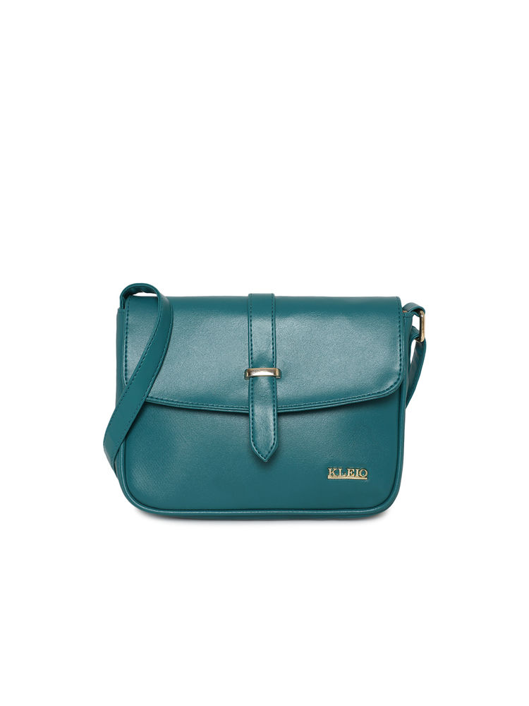 KLEIO Stylish PU Olive & Green Sling Bag (HO8016KL-OG)-image-8