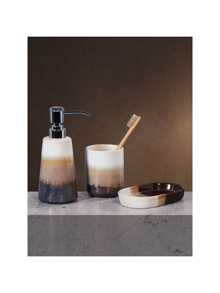 OBSESSIONS Brown Ceramic Luxury Bathroom (Set of 3)-picture-26