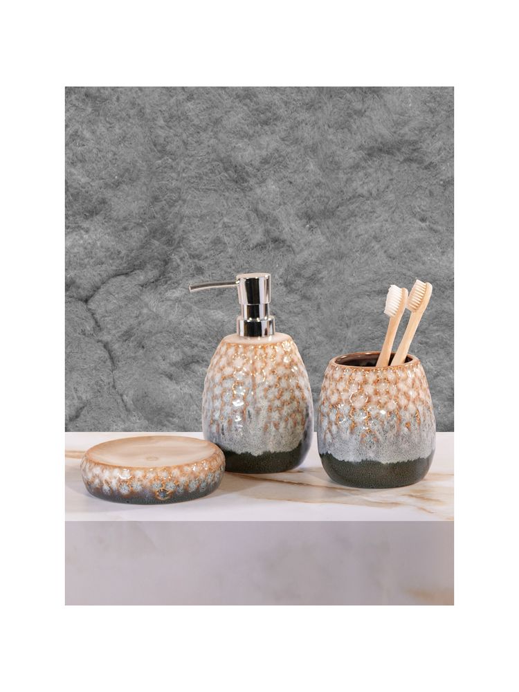 OBSESSIONS Beige Ceramic Luxury Bathroom (Set of 3)-image-13