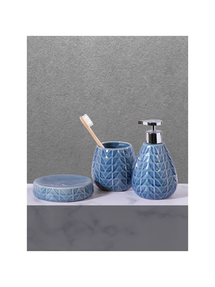 OBSESSIONS Blue Ceramic Luxury Bathroom (Set of 3)-image-12