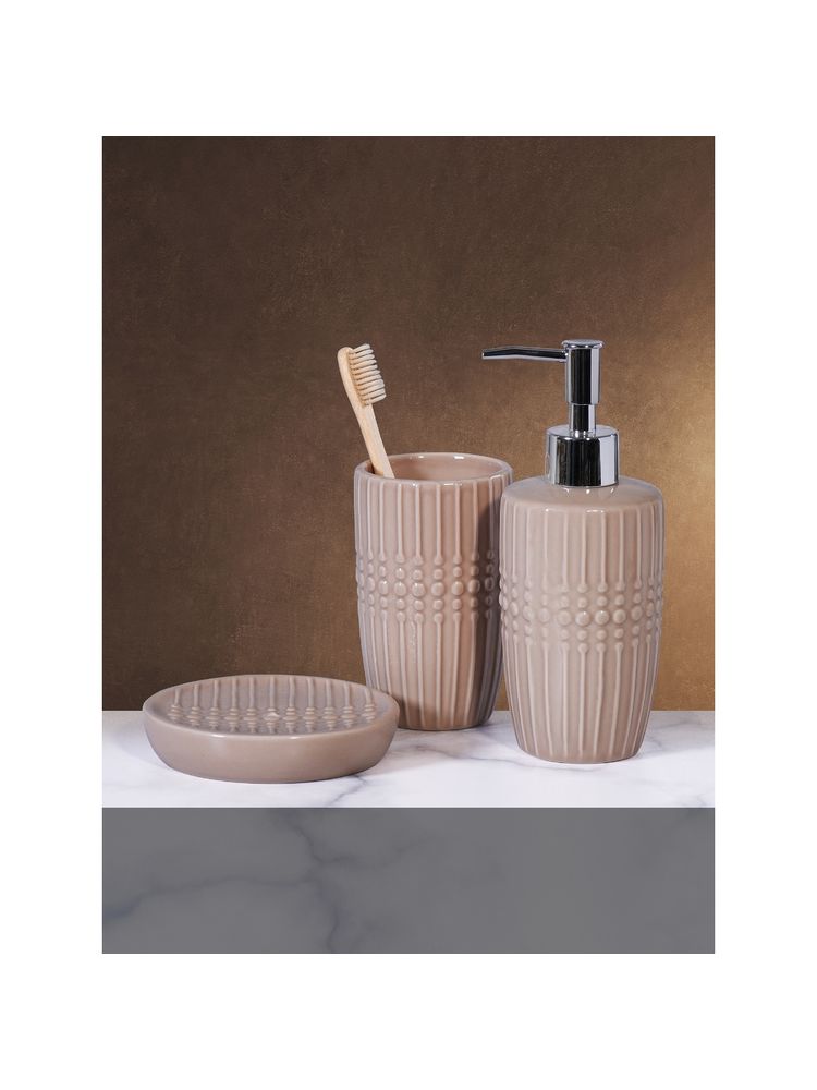 OBSESSIONS Beige Ceramic Luxury Bathroom (Set of 3)-picture-27