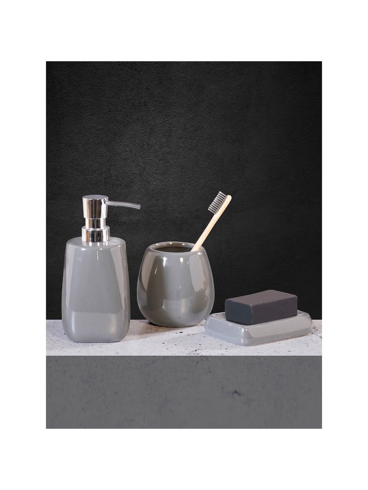 OBSESSIONS Grey Ceramic Luxury Bathroom (Set of 3)-picture-13