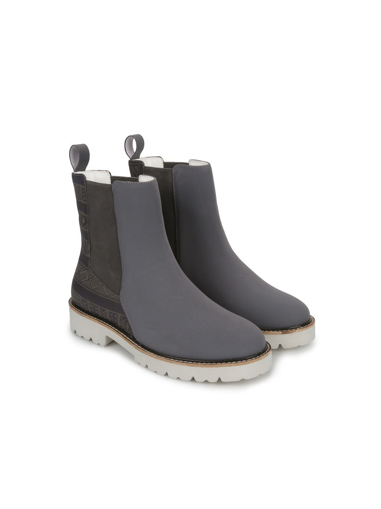 Yoho Women Printed Stylish Comfortable Lightweight Chelsea Boots Grey-image-18